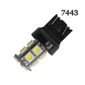 10vnt automobilio led T20 W21W 7440 7443 13 SMD 5050 LED posūkio signalo lemputė, stabdžių lemputės, lemputė, priekinis žibintas Baltas raudonas geltonas 12V