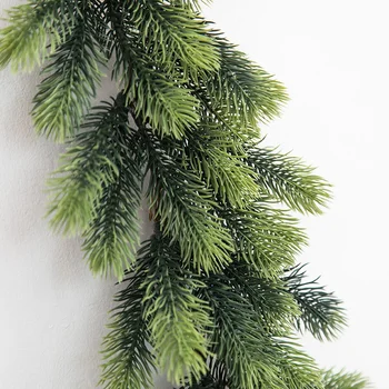 180cm 50cm PE Lapų šifravimo Kalėdų rotango modeliavimas Kalėdų medžio rotango lapai, pušų spygliai 