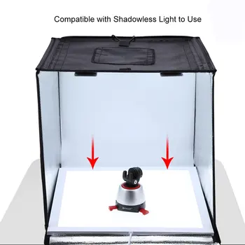 2019 Naujas 40x40cm šviesdėžės Mini Foto Studija Fotografijos Lauke, Sulankstomas Softbox LED Foto Apšvietimo Studija Fotografavimo Palapinė KitBox Rinkinys