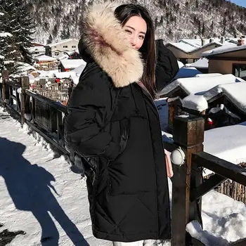 2019 Striukė Parko Žiemos Moterys Gobtuvu Medvilnė Paminkštinimas Moterų Kailis Aukštos Kokybės Šiltas Outwear Moterų Manteau Femme Hiver X-long