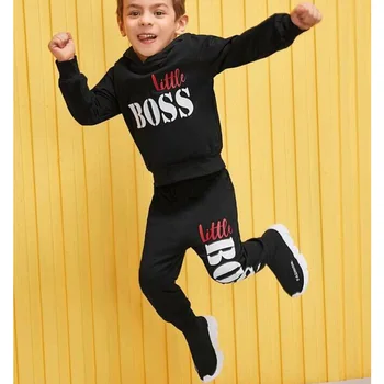 2020 m. Pavasarį Naujas Karšto Berniukų Kostiumai Vaikų ilgomis rankovėmis su Gobtuvu Sweatershirt + Kelnės Drabužiai Vaikams Tracksuit Rudenį Outwear Rinkinys