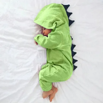 2020 mados baby girl drabužiai, kietas kūdikio romper dinozaurų gobtuvu romper jumpsuit berniuko, drabužiais 3/18M для новорожденных t5