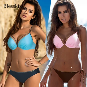 2020 Moterų Bikini Push Up Sexy Tvarstis Maudymosi Kostiumėliai Maudymosi Kostiumėlį, Atspindinti Krašto Vasarą Brazilijos Plaukimo Kostiumas Maudymosi Kostiumai Plius Dydis
