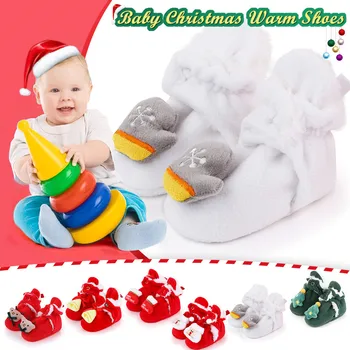 2020 Naujagimiui Kūdikių Merginos Kalėdų Batai, Avalynė Lovelę Šiltas Žiemą Pirmą Kartą Eiti Bootie Mielas Kalėdų Senelio Kalėdos Baby Vaikiški Batai