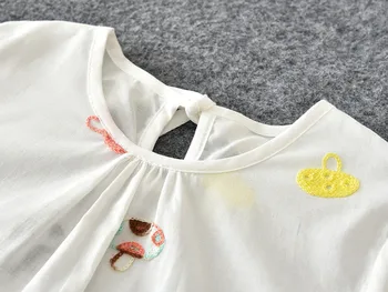 2021 Atsitiktinis Mergaičių Pavasario Gėlių Medvilnės marškinėliai Vaikams, Drabužiai Kūdikiams ilgomis Rankovėmis Viršūnes Tees Palaidinė