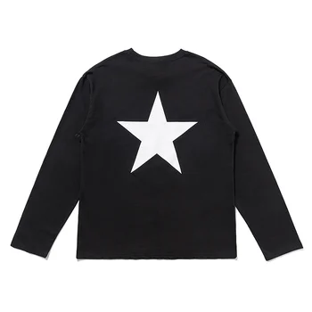 2021 Essentials Penkerių-pažymėjo Žvaigždutė Print Long Sleeve T Shirt Moterims, Vyrams, Poroms Medvilnės Megztinis Hiphop Negabaritinių RŪKO T-shirts