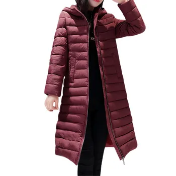 2021 Parko Moterų Žiemos Paltai Moterims Kietas Gobtuvu Outwear Šiltas Kailis Ilgas, Storesnės Medvilnės Parko Slim Striukė Mados Karšto Pardavimo Y30