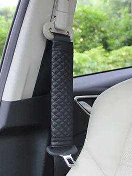 2vnt Minkštos PU Odos Automobilio Sėdynės Diržo apsaugos Pagalvėlės Pečių Saugos Diržo Apsaugos Padas Auto Interjero Priedai
