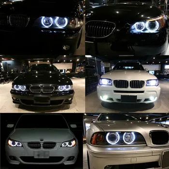 2x 160W Angel Eyes Klaidų LED Halo Žiedas Lemputes E83 BMW E60 E61 E53 E64 Super Šviesus Automobilių Priekinių žibintų Lemputė, priekinis žibintas