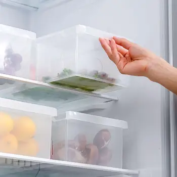 3 Tinklų Aišku, Plastikinių maisto produktų, Kiaušinių Talpykla Virtuvės Šaldytuvas Maisto, Vaisių, Daržovių ir Nešiojamų Pasiskirstymo Saugojimo Dėžutė