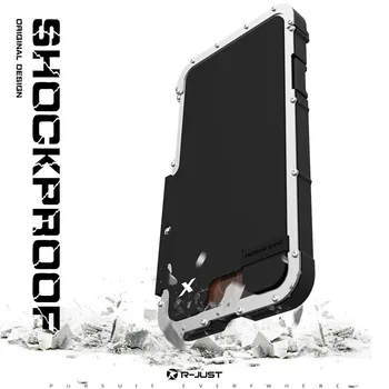 360 Visas Apsaugos Sunkiųjų Metalų Šarvai Telefono dėklas Skirtas iPhone Xs Max 6 6s 7 8 Plus X Xs Xr Atveju Nerūdijančio Plieno Dangtis Funda