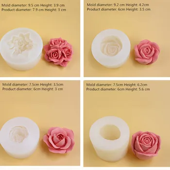 3D Rose Silikono Forma 