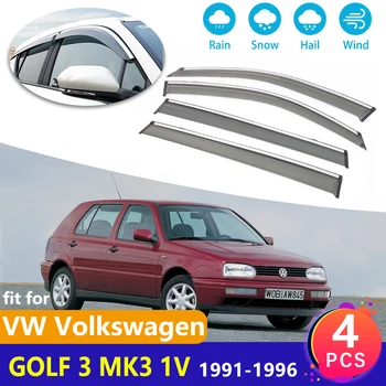 4x Langų Deflektoriai Skydelis Ventiliacijos Tentai Guard Reflektoriai Prieglaudos Automobilių Reikmenys VW Volkswagen Golf 3 MK3 1H 1E 1V 1991~1996