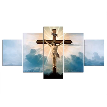 5 Gabalo Drobės, Paveikslai, Namų Dekoro HD Spaudinių Krikščionių Jėzus Nuotraukas Plakatas Sienos Menas