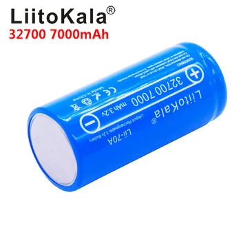 6pcs LiitoKala 32700 ląstelių lifepo4 7000 mah 3.2 V įkrovimo baterija (akumuliatorius su flat top LiFePO4 žibintuvėlį 32700 baterija 6500