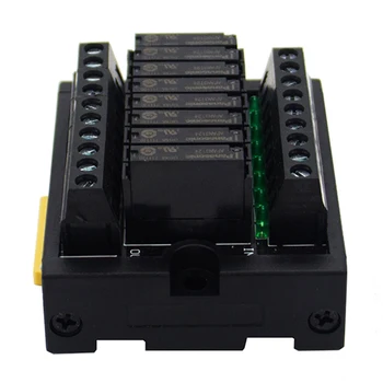 8 Slim relay PNP Kontrolės 24V DIN Montuojamas relės modulis