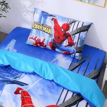 Animacinių Filmų Spiderman Patalynės Komplektas Berniukas&Mergaičių Keršytojas Antklode Padengti Nustatyti Princesė Patalynė Patalyne, Studentų Bendrabutyje Lovos