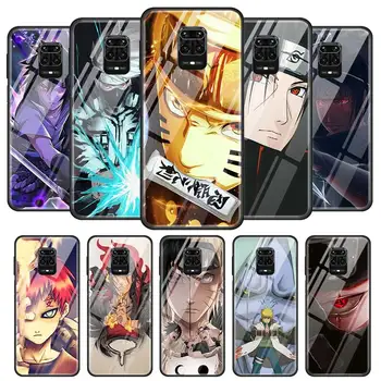 Anime Naruto Atvejais Xiaomi Redmi Pastaba 9S 8 8T 7 9 9A 9C 8A K20 K30 5G Pro Grūdintas Stiklas Coque Telefono Dangtelį