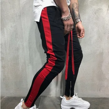 Atsitiktinis Kelnės Vyrams Hip-Hop Liesas Kelnės Stebėti Apačioje Sweatpants Streetwear Vyras Ziajać Pusėje Juostele Mados Mens Poilsiu Kelnės