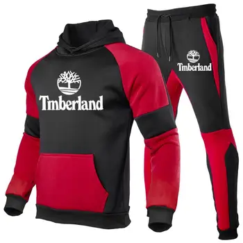 Aukštos kokybės prekės Timberlan karšto pardavimo sportiniai, vyriški gobtuvu polar fleece šilta palaidinukė + kelnės megztinis rudenį ir žiemą sp