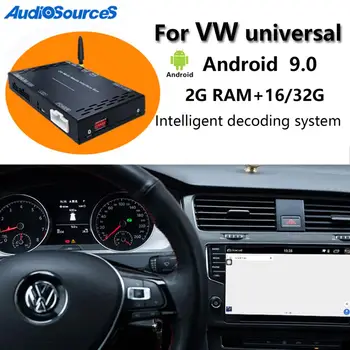 Auto Android 9.0 Carplay Automobilio multimedijos grotuvas dekodavimo langelį VW/Volkswagen/Golf/Polo/Tiguan/Passat/b7/CC/SEAT/leon/Skoda