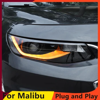 Automobilio Stilius Už Malibu Žibintai 2016-2018 Malibu LED Žibintai LED DRL dinamiškas posūkio signalo Bi-Xenon HID Priedai