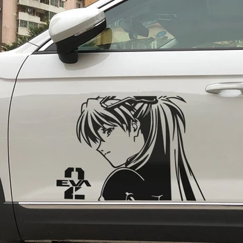 Automobilio Stilius Vinilo Lipdukai, Auto Durelių Lango Uodega Lipdukas Klasikinių Anime ir Animacinių filmų Asaka 02 Mergina Robotas