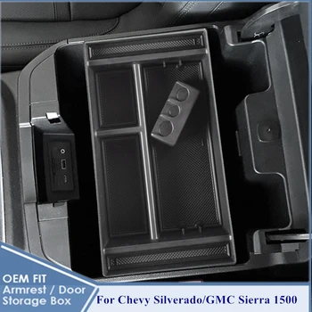 Automobilių Centrinė Konsolė Chevy Silverado 1500/2500/3500 HD ir GMC Sierra 1500/2500/3500 HD 2020 Interjero Aksesuarų Laikymo Dėžutė