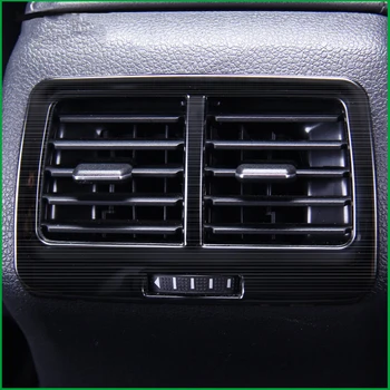 Automobilių Stiliaus Nerūdijančio plieno galinės oro kondicionavimo angos Ventiliacijos, apdailos dangtelio apdaila lipdukas VW Volkswagen Golf 7 MK7-2018 m.