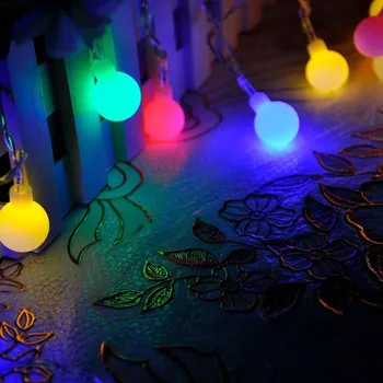 Balta/Šiltai balta 20m 30m 50m 100m LED String Pasakų Žibintai Matinis kamuolius Kalėdų šviesos Girliandomis Vestuves Apdaila
