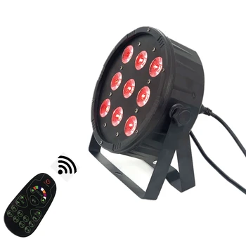 Belaidžio Nuotolinio Valdymo pulto LED dj šviesos diodų (Led) Butas Par 9x18W RGBWA UV 6IN1 DMX kontroliuojamos Namų Diskoteka Žiburiai