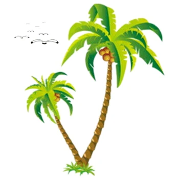 Coconut Palmių Lipdukas Atogrąžų Paplūdimio Sienos Lipdukas Kambarį Fone Lipdukas