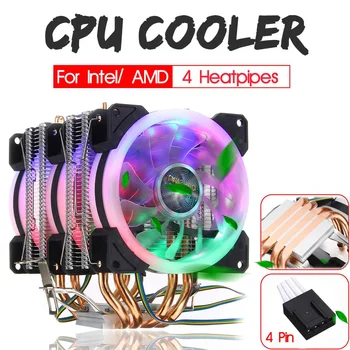 CPU Aušintuvo Ventiliatorius Heatsink 2/4/6 Variniai Heatpipe 3/4Pin RGB Ventiliatoriaus Aušintuvas Intel 775/1150/1151/1155/1156/1366 ir AMD Visose Platformose