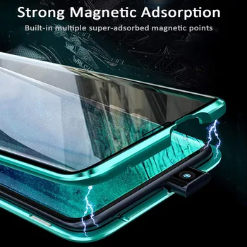Dvipusės 360 Visas Apsaugos Magnetinis Stiklo Atveju OnePlus 8 OnePlus 8 Pro 