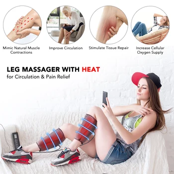 Elektros Šildymo Kojos Massager Su Oro Suspaudimo, Kelio, Blauzdos, Pėdos Pečių Rankos atpalaiduojantis Masažas Petnešomis Paramos Skausmą