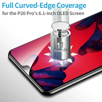 ESR Ekrano apsaugos Huawei P20 Pro Grūdintas Stiklas 3X Stipresnis 9H 3D Išlenkti Pilnas draudimas Kovos su Blue-ray Stiklo Raštas Flim