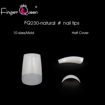 Fingerqueen 500pcs prancūzijos False Akrilo Nagų Patarimai Pusę Padengti Patarimai Karstą Netikrą Nails UV Gelio Manikiūro Netikrą Nagų Patarimai FQ-230