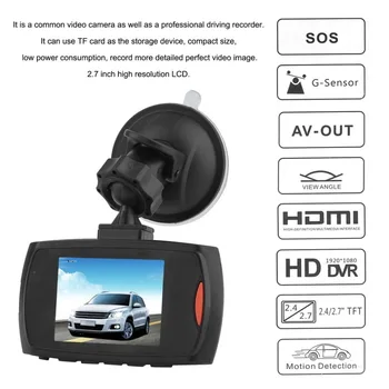 G30L Automobilių DVR Brūkšnys Cam aukštos kokybės Automobilių Kamera, Diktofonas, G-sensorius infraraudonųjų SPINDULIŲ Naktinio Matymo Full HD Hotsale Auto Accessaries High definition