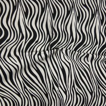 Gana Storas Juoda Balta Zebra Juostele Atspausdintos Drobės, Medvilnės, Audinio 50x145cm Kratinys 