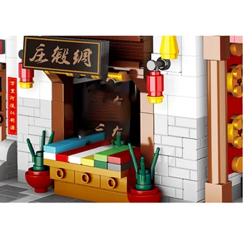 Garsaus Chinatown blokai senovės Architektūros modelis surinkti švietimo žaislai, dovanos vaikams