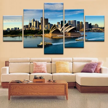 Gyvenimo Kambario Sienos Meno Nuotraukas Sydney Opera House, Plakatai, Drobė, Tapyba Kadrų Spausdinimo HD Modulinės Spausdinti Cuadros Apdaila