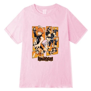 Haikyuu Tinklinis Kūrybinės Draugystės Summer Tee Marškinėliai Trumpas Hinata Shoyo Rankovėmis T-Shirt