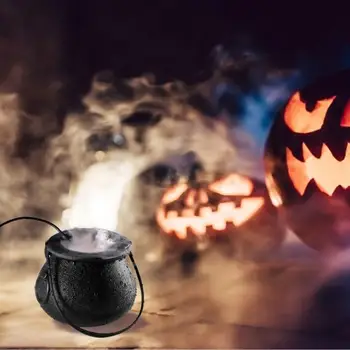 Helovinas Ragana Puodą Dūmų Mašina Rūkas Maker Fogger Vandens Fontanas Rūko Mašina Led Šviesos Spalva Keičiasi Šalies Apdaila Cocina