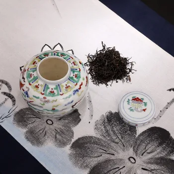 Jingdezhen keramikos bako arbatos puodą rankomis dažyti mėlynos ir baltos gėlės dvigubai phoenix dėvėti debesies modelio antikvariniai skardinį