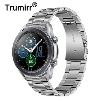 Jokių Spragų Kieto Nerūdijančio Plieno Watchband Samsung Galaxy Watch3 45mm Ranka Nuimti Dirželį, Greitas Išleisti Juosta Žiūrėti 3 Apyrankė