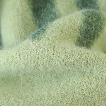 Juostelės Spausdinti Džemperis Moterims korėjos Negabaritinių Megztinis Žiemą Streetwear ilgomis rankovėmis Elegantiškas Megztiniai Moterų Megzti Ropa Mujer