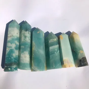 Karibų kalcito kristalo lazdelė taško kvarco minerales brangakmenių natūralaus akmens šiuolaikinio namų dekoro