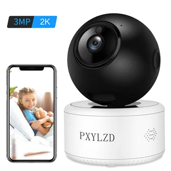 Kūdikio stebėjimo Wifi 3MP 2K Ultra HD Kūdikių Auklės Kamera, Naktinio Matymo Dviejų krypčių Garso Žmogaus Aptikimo Babyphone Stebėti Kameros Produktus