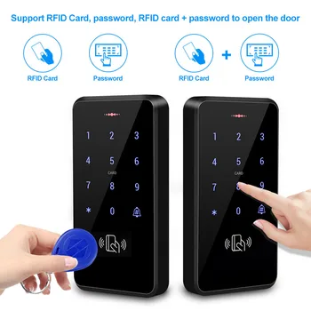 Lauko IP68 Vandeniui RDA Klaviatūra Touch Prieigos Kontrolės Sistema Rainproof WG26/34 125KHz Kortelių Skaitytuvas su 10vnt Keyfobs