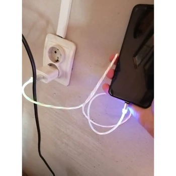 LED Apšvietimas Magnetinio Greitas USB Įkrovimo Kabelis TypeC-Micro- 